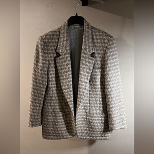 ANNE KLEIN II Houndstooth Blazer Jacket